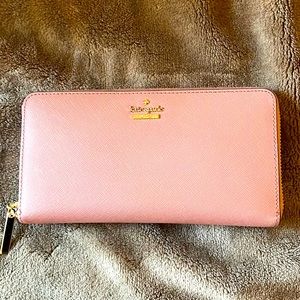 Kate Spade Medium Blush Pink zip around wallet